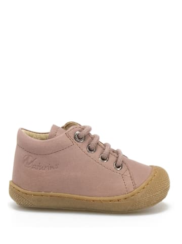 Naturino Skórzane sneakersy w kolorze szaroróżowym