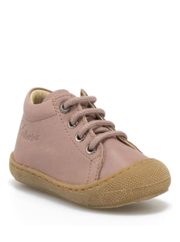 Naturino Skórzane sneakersy w kolorze szaroróżowym