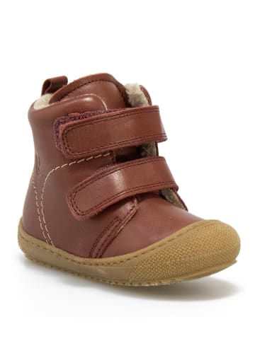 Naturino Leder-Winterboots in Rotbraun