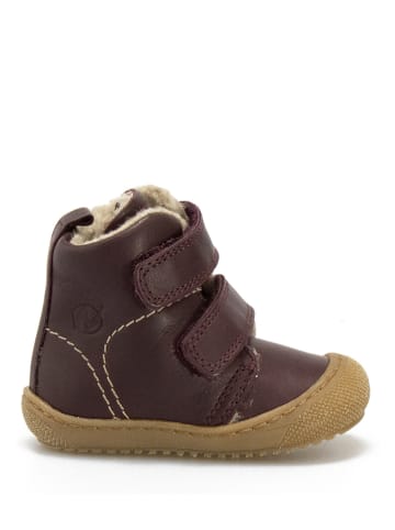 Naturino Leder-Winterboots in Aubergine