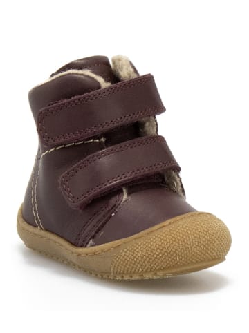 Naturino Leren winterboots auberginekleurig