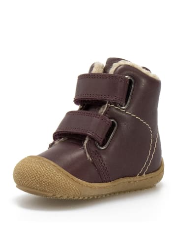 Naturino Leder-Winterboots in Aubergine