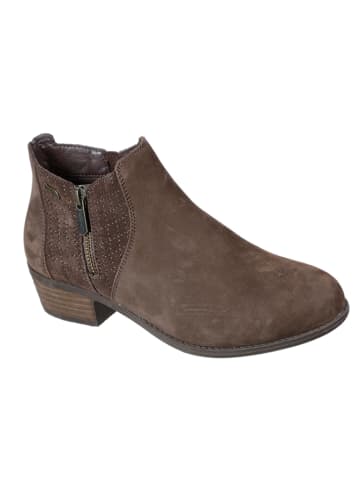 Skechers Leder-Ankle-Boots "Arch Fit Lasso-Classy Charmer" in Braun