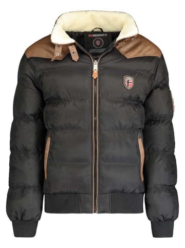 Geographical Norway Doorgestikte jas "Abramovitch" zwart