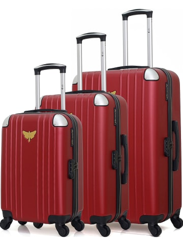 Les P´tites Bombes 3tlg. Hardcase-Trolleyset "Amelie-A" in Bordeaux