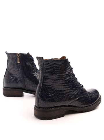 BOSCCOLO Leren boots donkerblauw