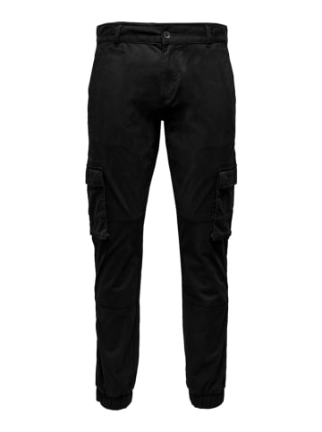 ONLY & SONS Cargohose "Cam" in Schwarz