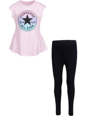 Converse 2-delige outfit lichtroze/zwart