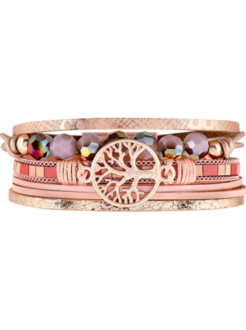 MENTHE À L'O Leder-Armband mit Kristallen