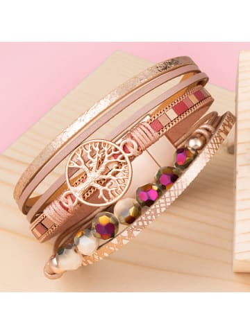 MENTHE À L'O Leder-Armband mit Kristallen