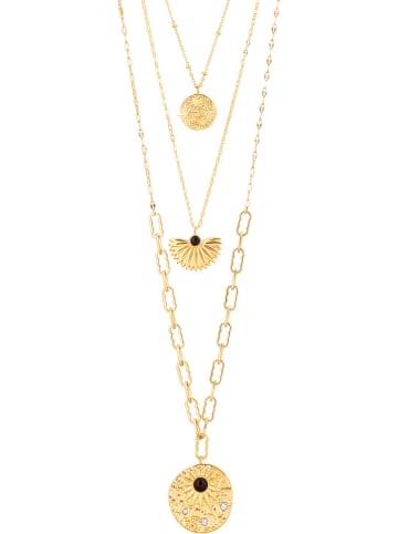 LA CHIQUITA Vergulde ketting met sierelementen - (L)80 cm