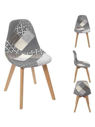 Ethnical Life 2er-Set: Esszimmerstühle in Grau - (B)47 x (H)87 x (T)53 cm