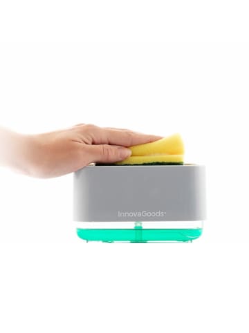 InnovaGoods Afwasmiddeldispenser grijs - (B)15 x (H)9 x (D)10,5 cm
