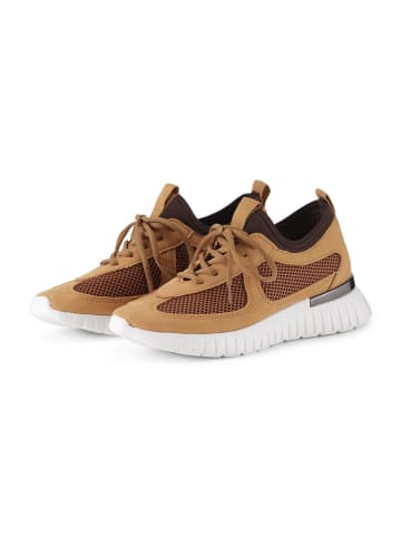 Ilse Jacobsen Leder-Sneakers in Hellbraun/ Braun