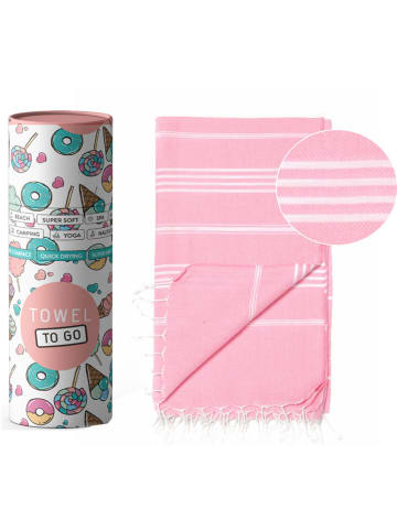 Towel to Go Strandtuch "Towel to Go - Ipanema" in Pink - (L)180 x (B)100 cm