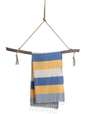 Samimi Ręcznik plażowy "Towel To Go" w kolorze niebiesko-żółtym - 180 x 100 cm