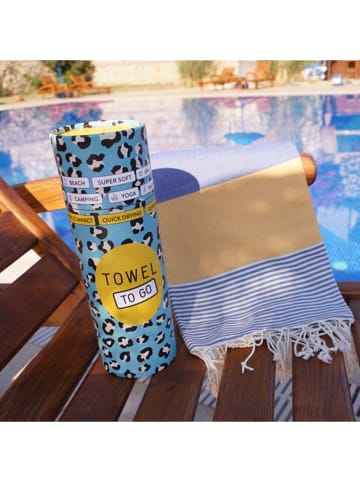Samimi Ręcznik plażowy "Towel To Go" w kolorze niebiesko-żółtym - 180 x 100 cm
