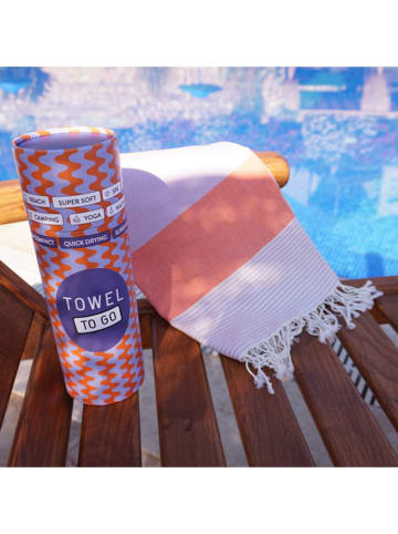 Samimi Strandtuch "Towel to Go - Palermo" in Orange/ Violet - (L)180 x (B)100 cm