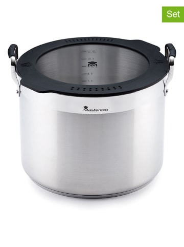Masterpro 2tlg. Kochtopf-Set in Silber - Ø 28 cm