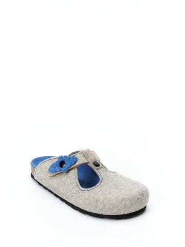 Mandel Clogs lichtbruin/blauw