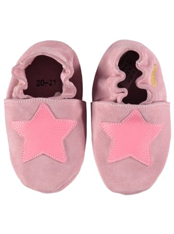 lamino Leren kruipschoentjes lichtroze/roze