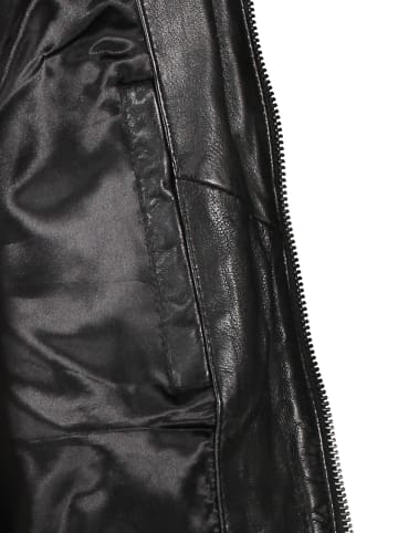 KRISS Skórzana kurtka w kolorze czarnym