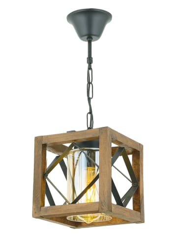 ABERTO DESIGN Lampa wisząca "Zikzak" w kolorze jasnobrązowym - 18 x 18 cm