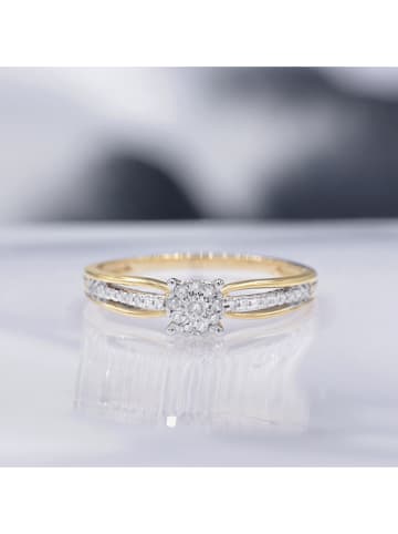 CARATELLI Gouden ring "La promise" met diamanten