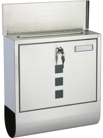 Everysentials Edelstahl-Briefkasten - (B)30,5 x (H)33,5 x (T)9,5 cm