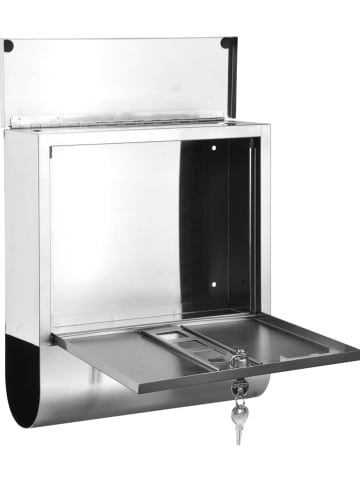 Everysentials Edelstahl-Briefkasten - (B)30,5 x (H)33,5 x (T)9,5 cm