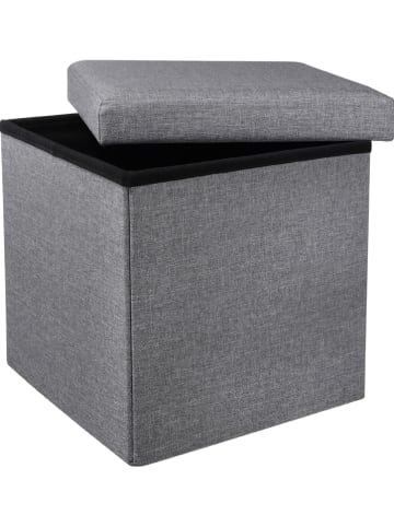Nordheim Kruk met opbergruimte grijs - (B)38 x (H)38 x (D)38 cm