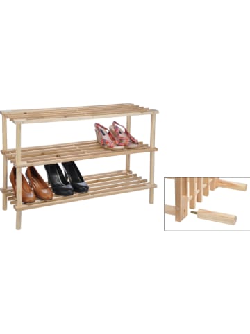 Nordheim Schuhregal in Hellbraun - (B)74 x (H)49 x (T)26 cm