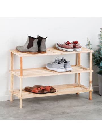 Nordheim Schuhregal in Hellbraun - (B)74 x (H)49 x (T)26 cm