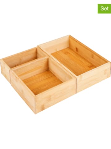 Nordheim 3-delige set: opbergboxen lichtbruin