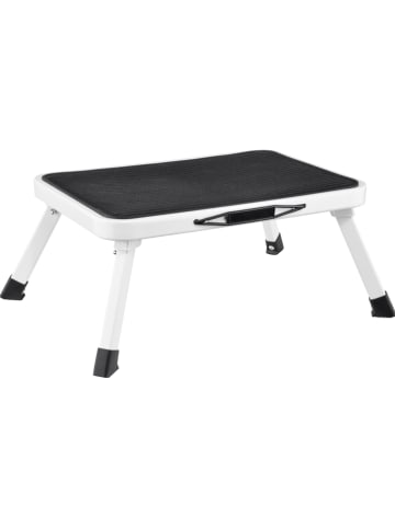 Everysentials Klapptritt in Weiß/ Schwarz - (B)38 x (H)17,5 x (T)26 cm