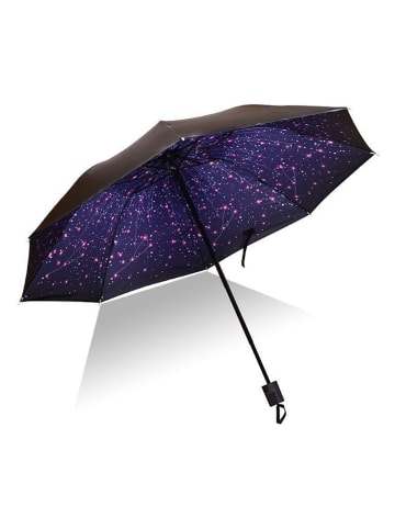 Le Monde du Parapluie Taschenschirm in Schwarz/ Lila - Ø 99 cm