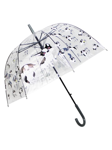 Le Monde du Parapluie Paraplu transparant/wit/zwart - Ø 92 cm