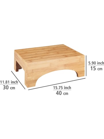 Wenko Badschemel "Bambusa" in Bambus - (B)40 x (H)15 x (T)30 cm