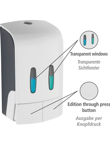 Wenko Desinfectiemiddeldispenser "Tartas" wit - 960 ml