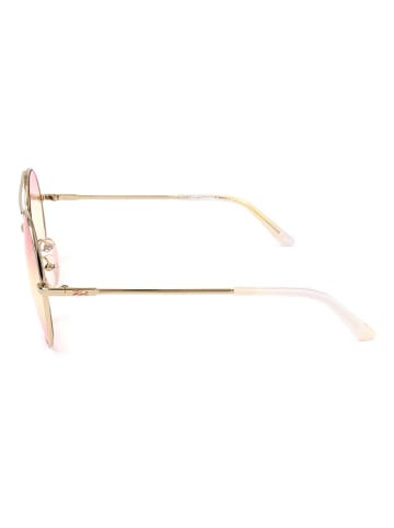 Karl Lagerfeld Damskie okulary przeciwsłoneczne w kolorze złoto-jasnoróżowym