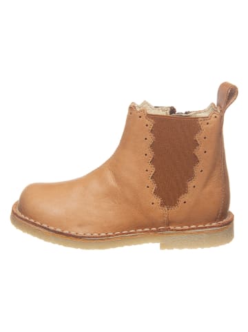 POM POM Leren chelseaboots lichtbruin