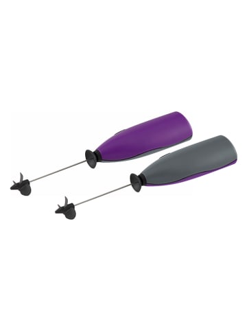 Fackelmann Mini-Mixer in Grau/ Violett - (L)34 cm