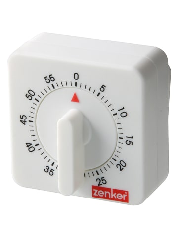 Zenker Kurzzeitwecker "Patis" in Weiß - (B)7 x (H)7 x (T)5 cm
