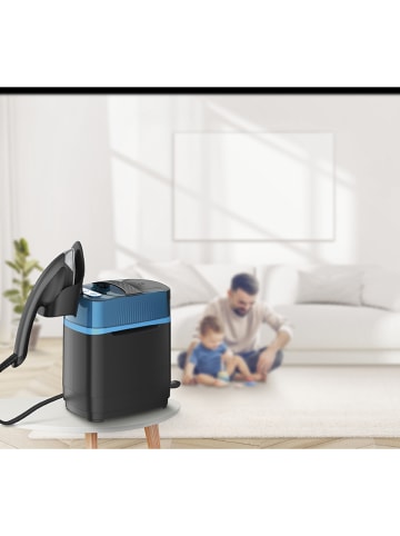 Tefal Generator parowy "Cube" w kolorze czarno-niebieskim