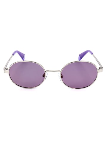 Polaroid Damskie okulary przeciwsłoneczne w kolorze srebrno-fioletowym