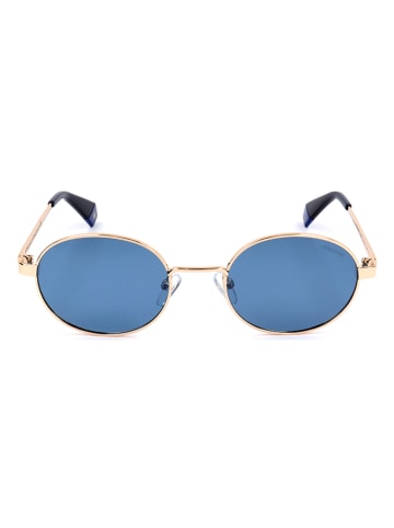 Polaroid Męskie okulary przeciwsłoneczne w kolorze złoto-niebieskim