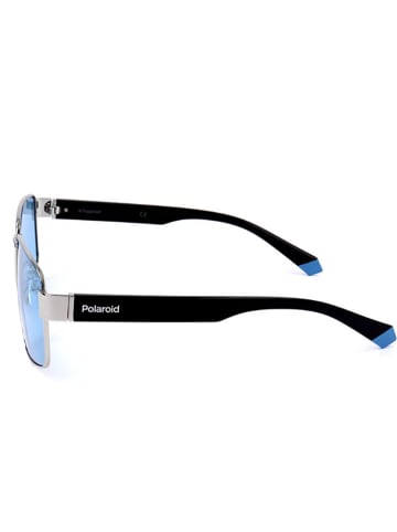 Polaroid Herren-Sonnenbrille in Schwarz/ Hellblau