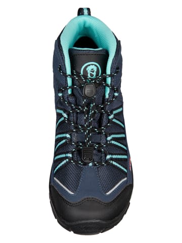 Trollkids Wanderschuhe "Lofoten Hiker Mid" in Dunkelblau/ Türkis