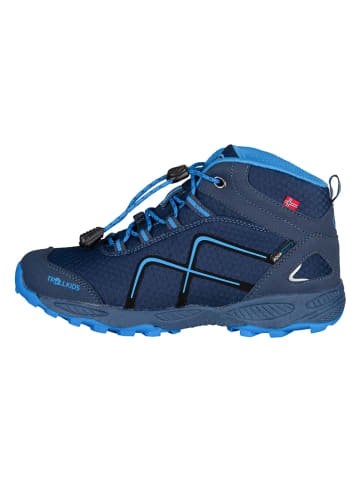 Trollkids Buty trekkingowe "Nordland Hiker Mid" w kolorze granatowo-niebieskim