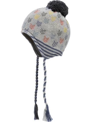 Döll Gebreide muts grijs/donkerblauw